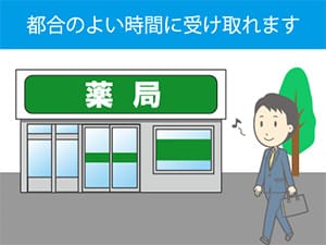 自分の都合のよい時間に受け取れます。!